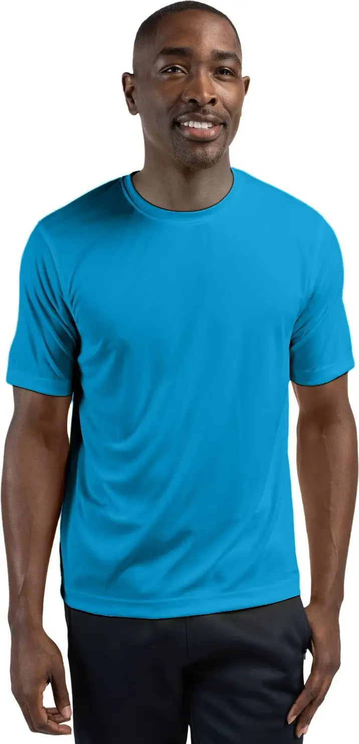 Clique Mqk00076 Spin Eco Performance Jersey Short Sleeve Mens Tee - Ocean Blue - Adult s