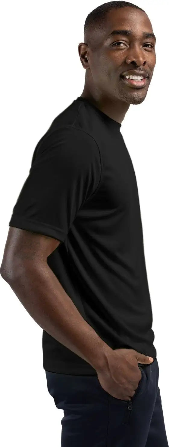 Clique Mqk00076 Spin Eco Performance Jersey Short Sleeve Mens Tee - Black