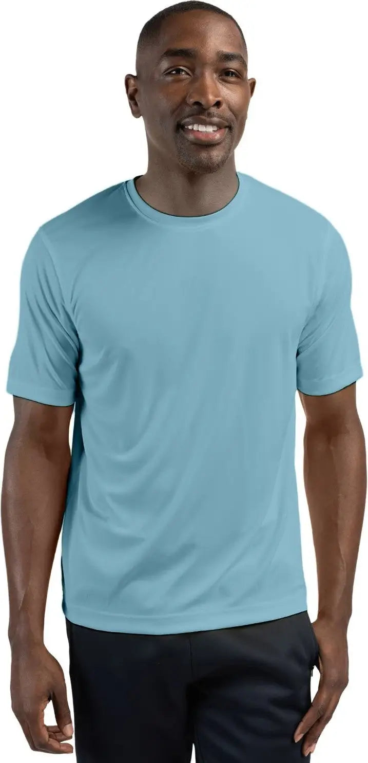 Clique Mqk00076 Spin Eco Performance Jersey Short Sleeve Mens Tee - Dusty Blue - Adult s