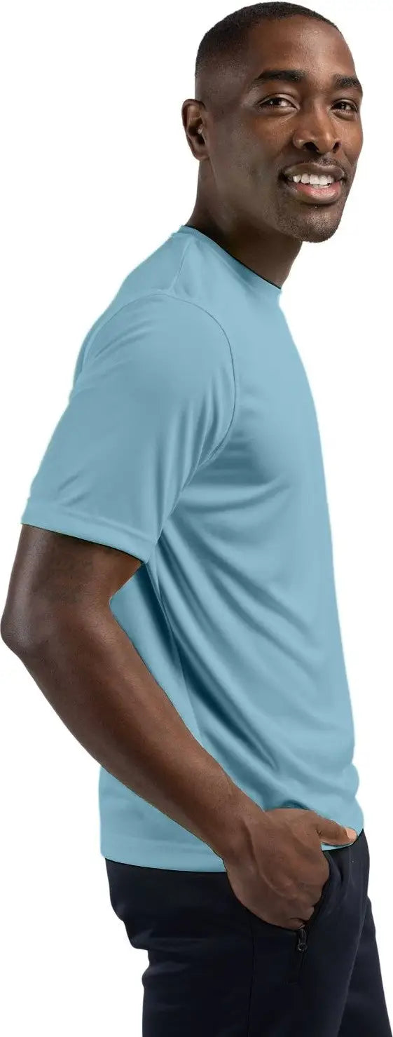 Clique Mqk00076 Spin Eco Performance Jersey Short Sleeve Mens Tee - Dusty Blue