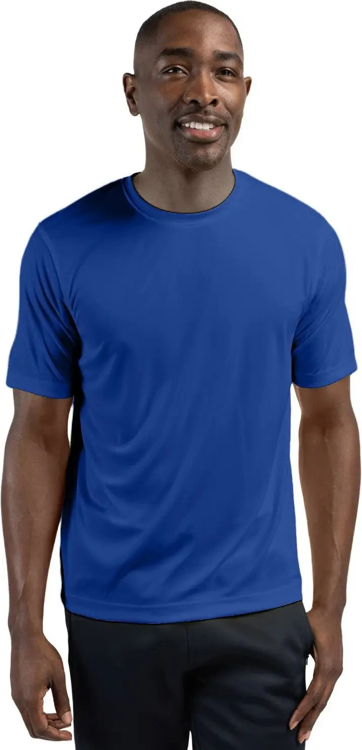 Clique Mqk00076 Spin Eco Performance Jersey Short Sleeve Mens Tee - Tour Blue - Adult Xs