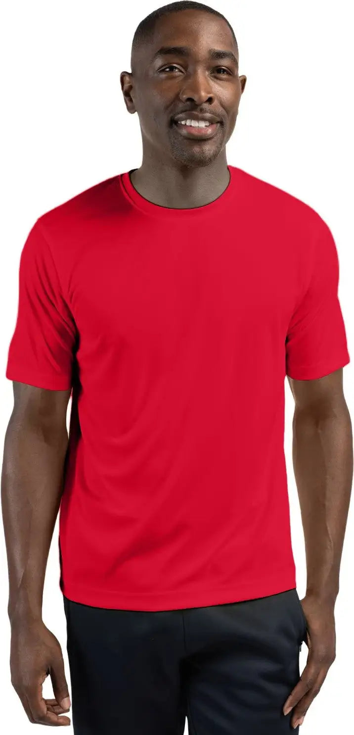 Clique Mqk00076 Spin Eco Performance Jersey Short Sleeve Mens Tee - Red - Adult Xs