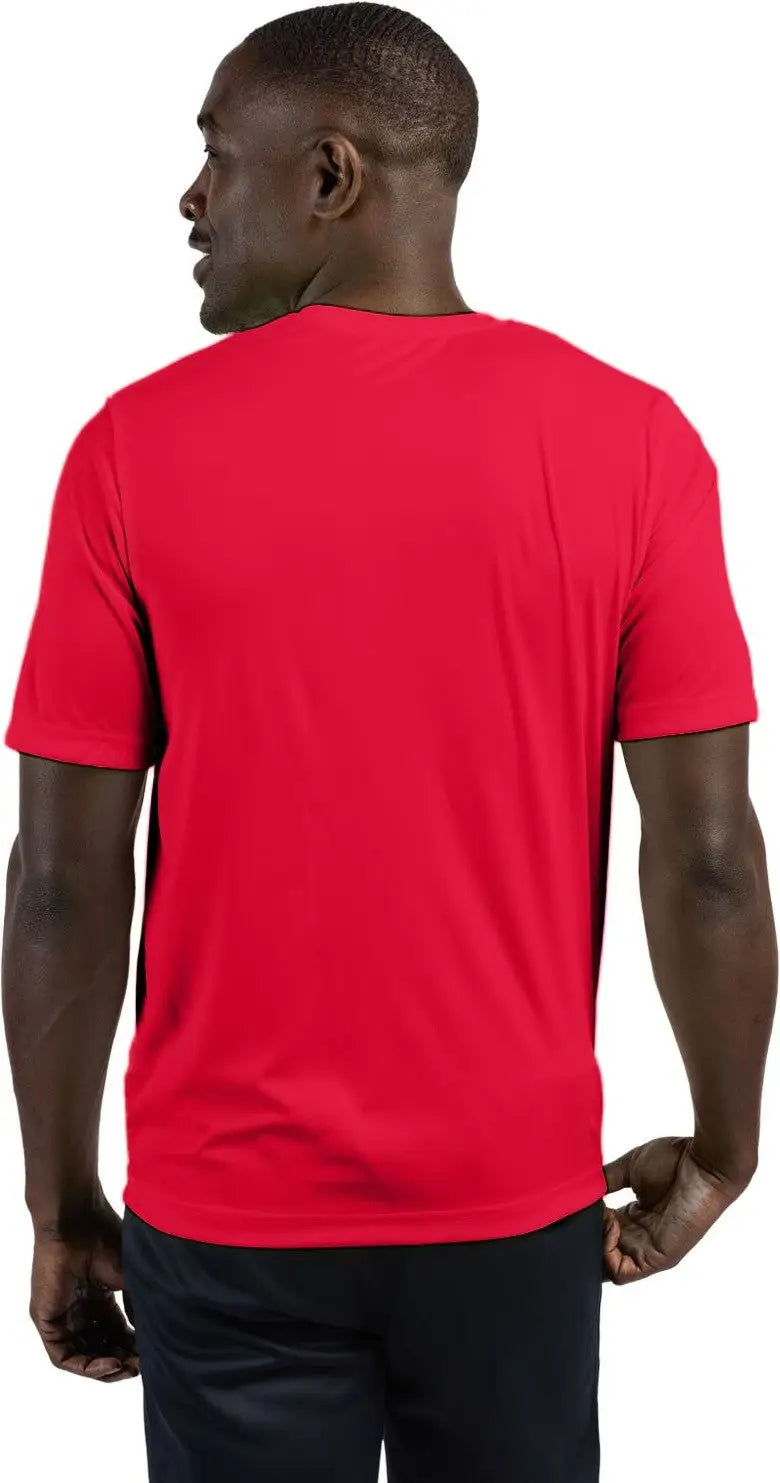 Clique Mqk00076 Spin Eco Performance Jersey Short Sleeve Mens Tee - Red