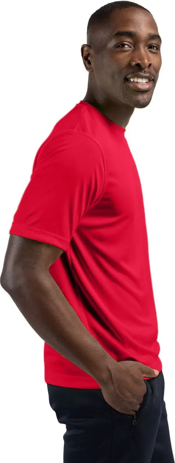 Clique Mqk00076 Spin Eco Performance Jersey Short Sleeve Mens Tee - Red