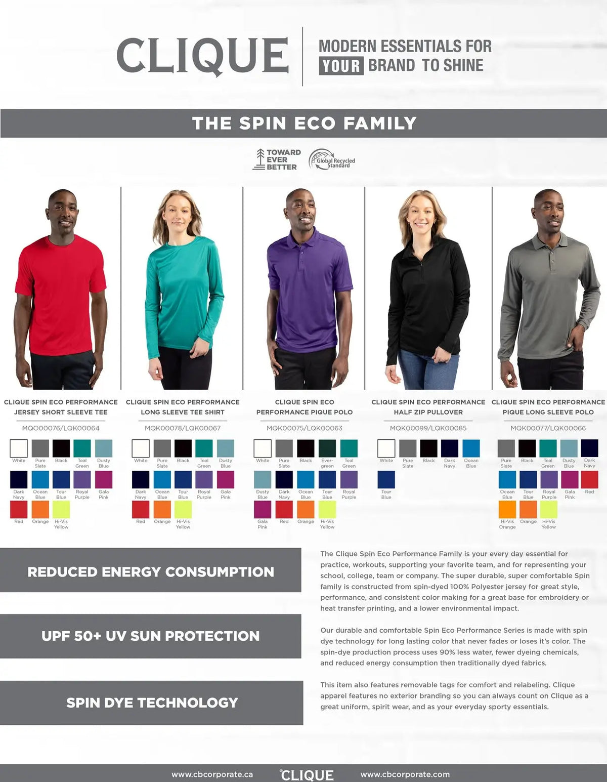 Clique Mqk00077 Spin Eco Performance Pique Long Sleeve Mens Polo - Black