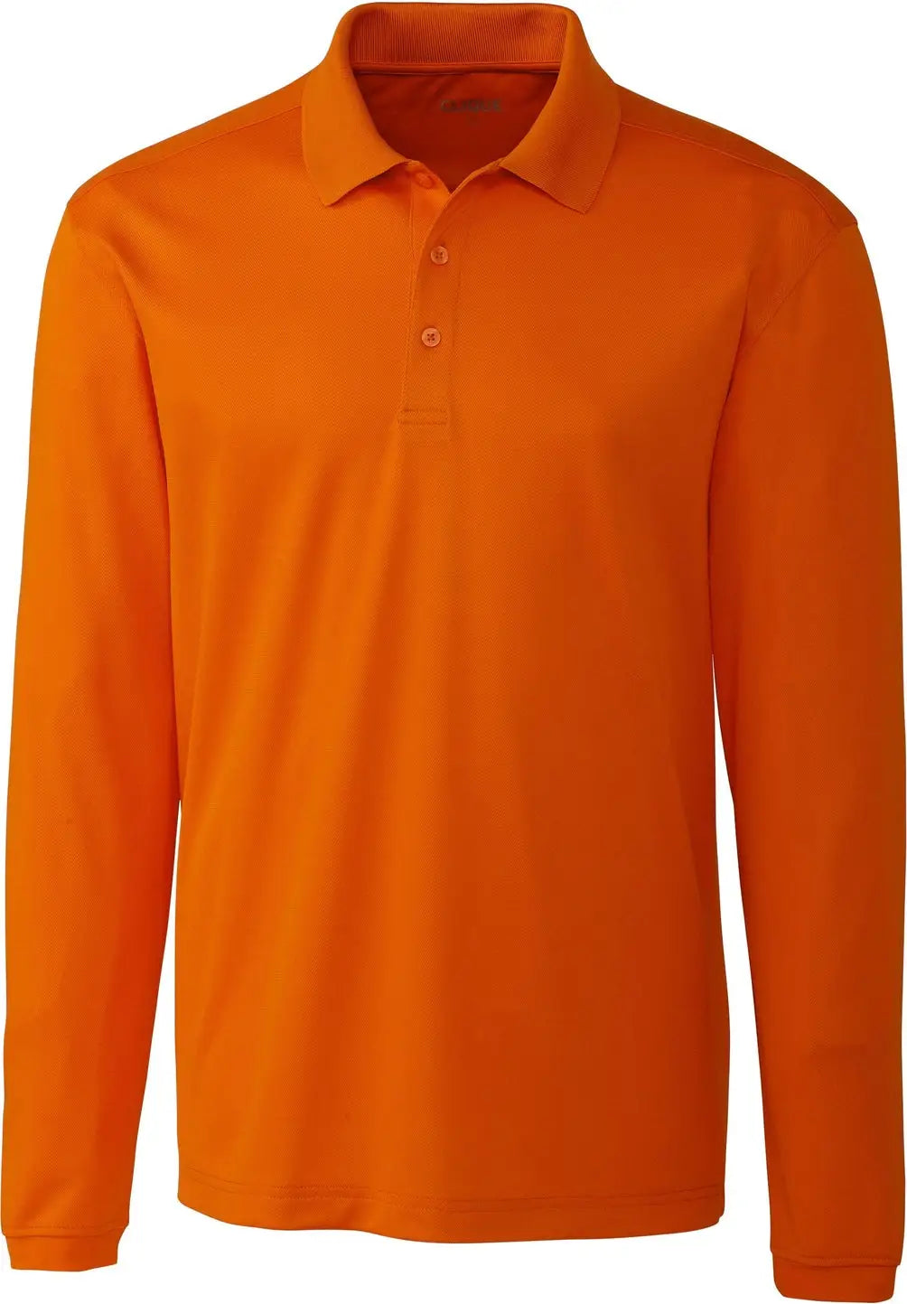 Clique Mqk00077 Spin Eco Performance Pique Long Sleeve Mens Polo - Orange - Adult s