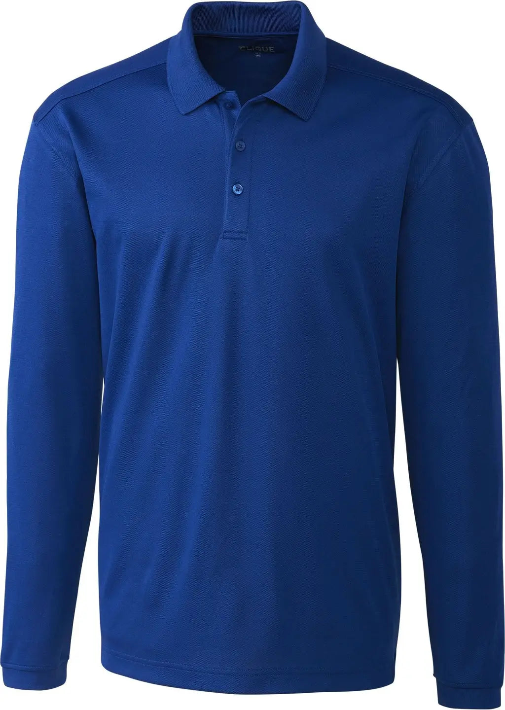 Clique Mqk00077 Spin Eco Performance Pique Long Sleeve Mens Polo - Tour Blue - Adult s