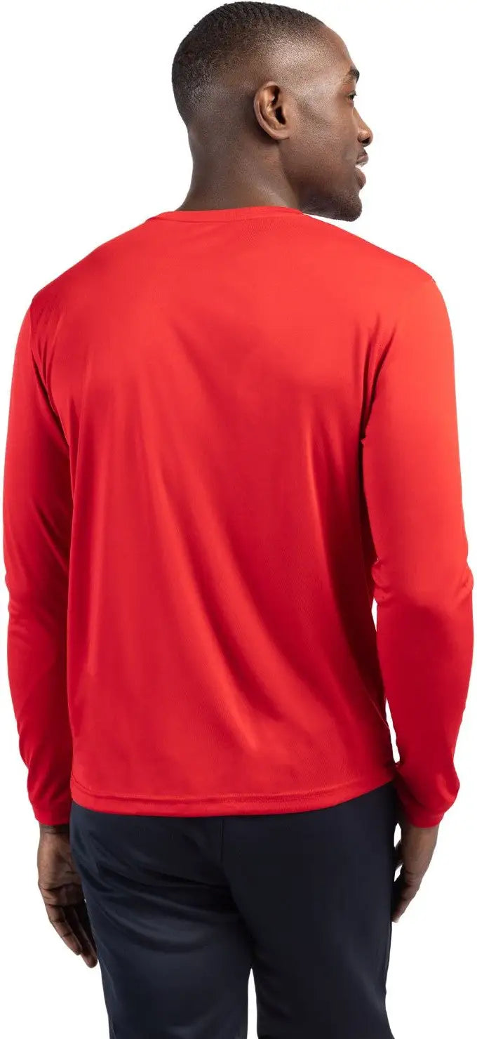 Clique Mqk00078 Spin Eco Performance Long Sleeve Mens Tee Shirt - Red