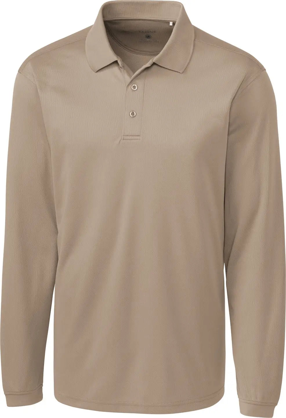 Clique Mqk00079 Ice Pique Mens Long Sleeve Tech Polo - Light Beige - Adult s