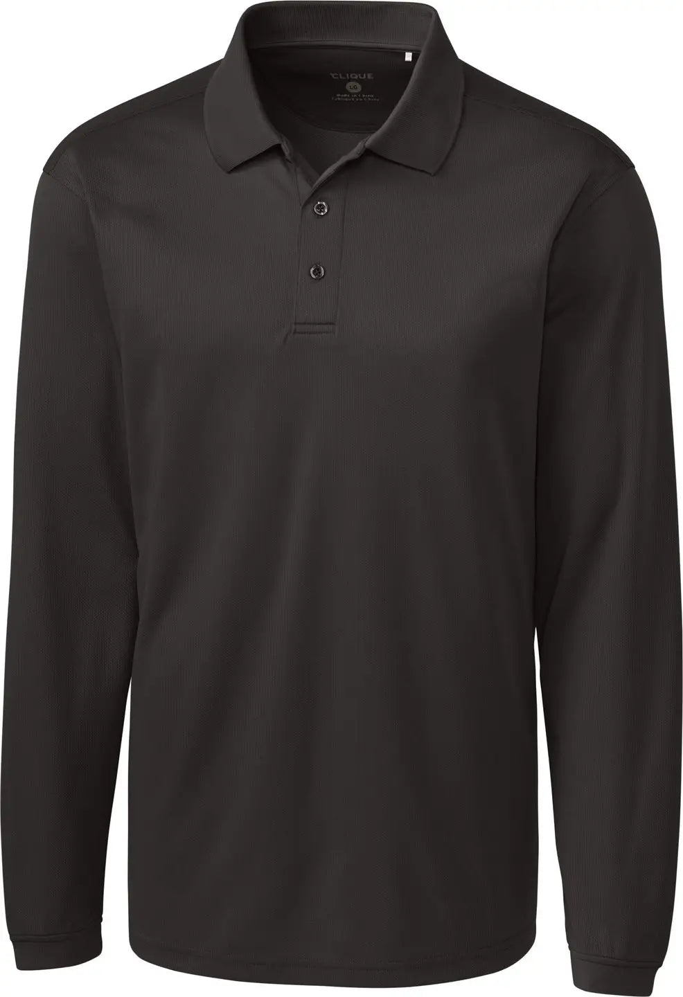 Clique Mqk00079 Ice Pique Mens Long Sleeve Tech Polo - Titan - Adult s