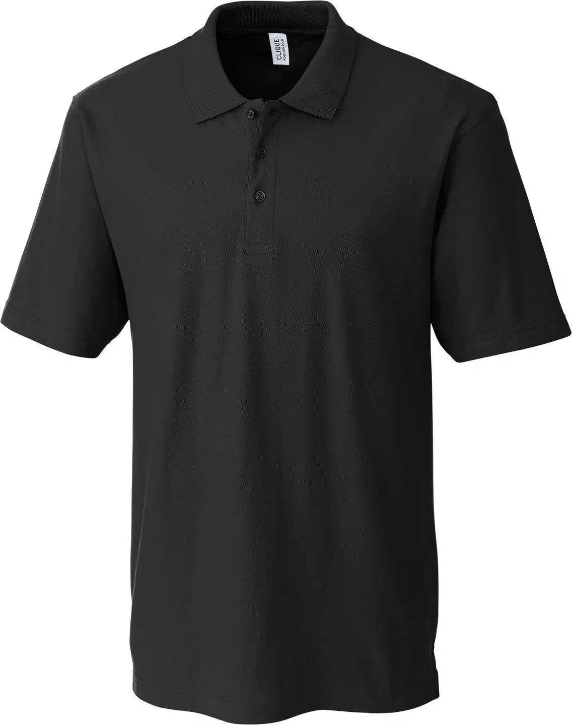 Clique Mqk00084 Addison All Cotton Pique Short Sleeve Mens Polo - Black - Adult Xs