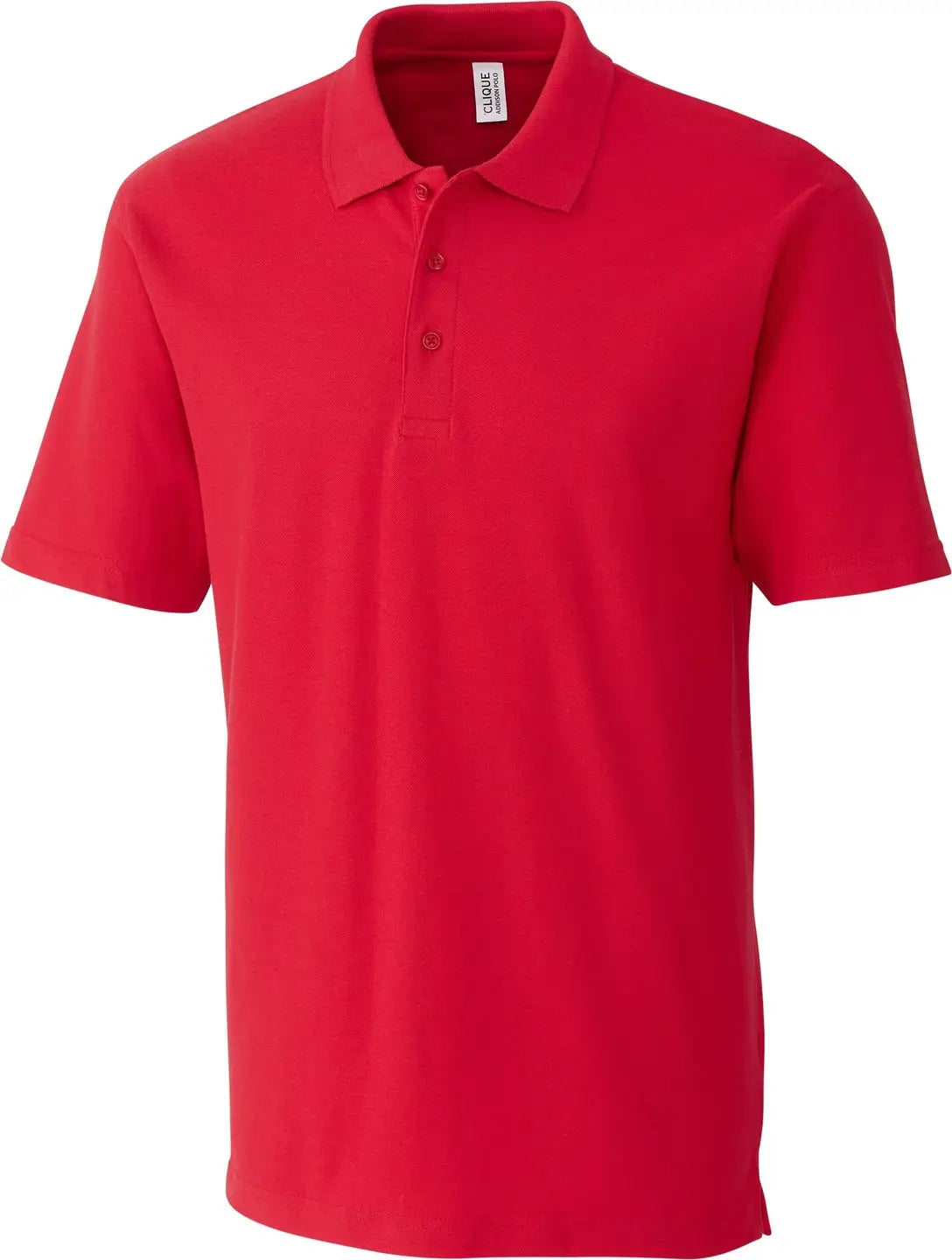 Clique Mqk00084 Addison All Cotton Pique Short Sleeve Mens Polo - Red - Adult Xs