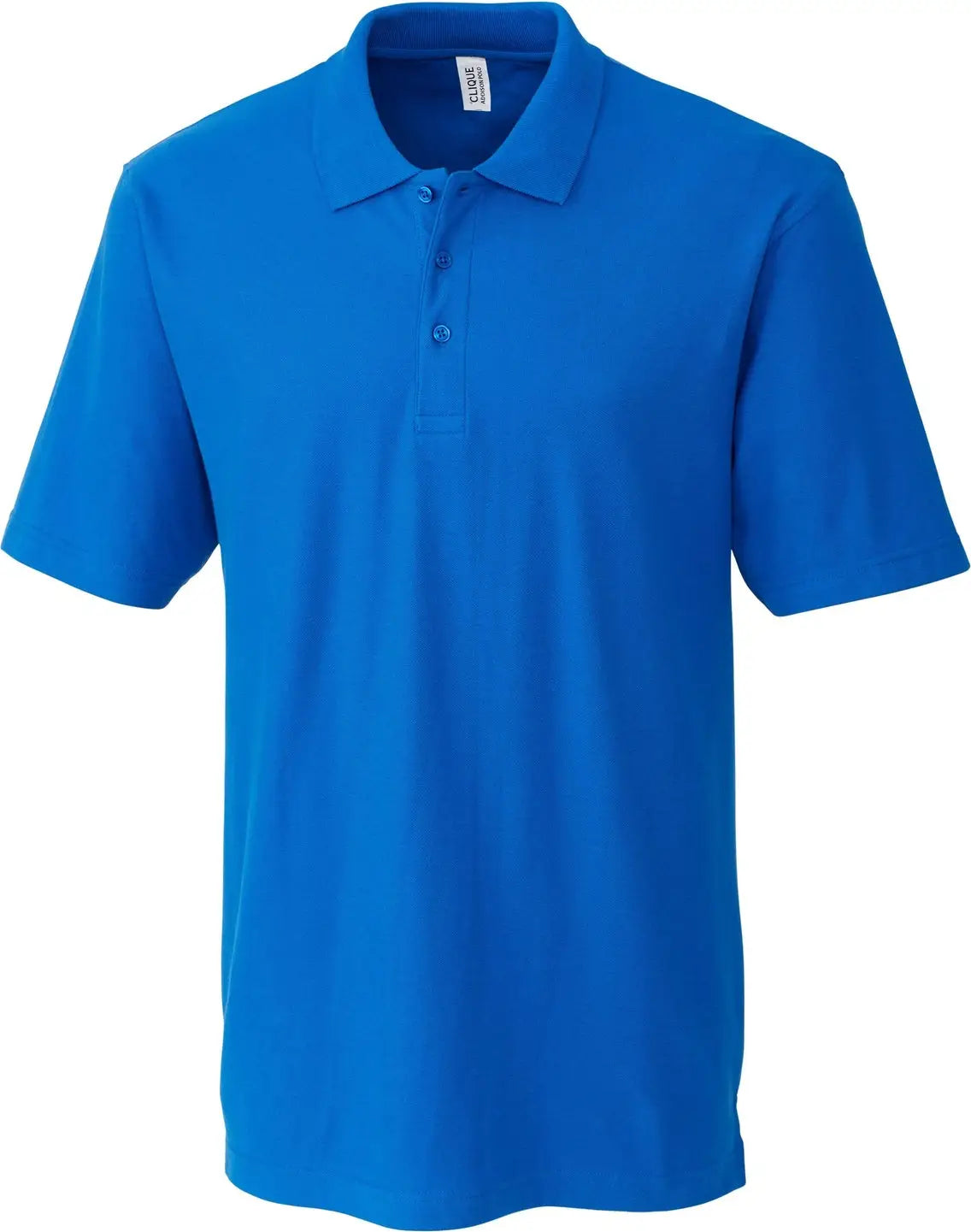 Clique Mqk00084 Addison All Cotton Pique Short Sleeve Mens Polo - Royal Blue - Adult Xs