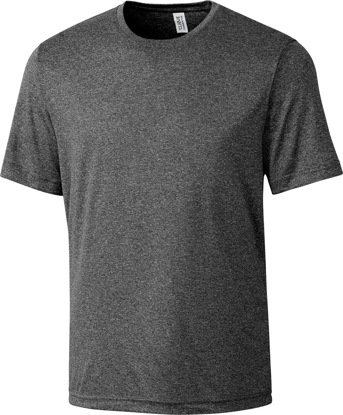 Clique Mqk00094 Charge Active Mens Short Sleeve Tee - Black Heather - Adult s