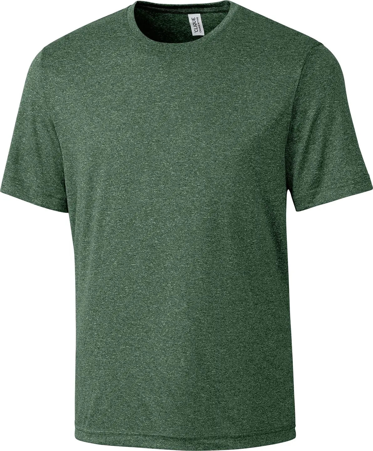 Clique Mqk00094 Charge Active Mens Short Sleeve Tee - Bottle Green Heather