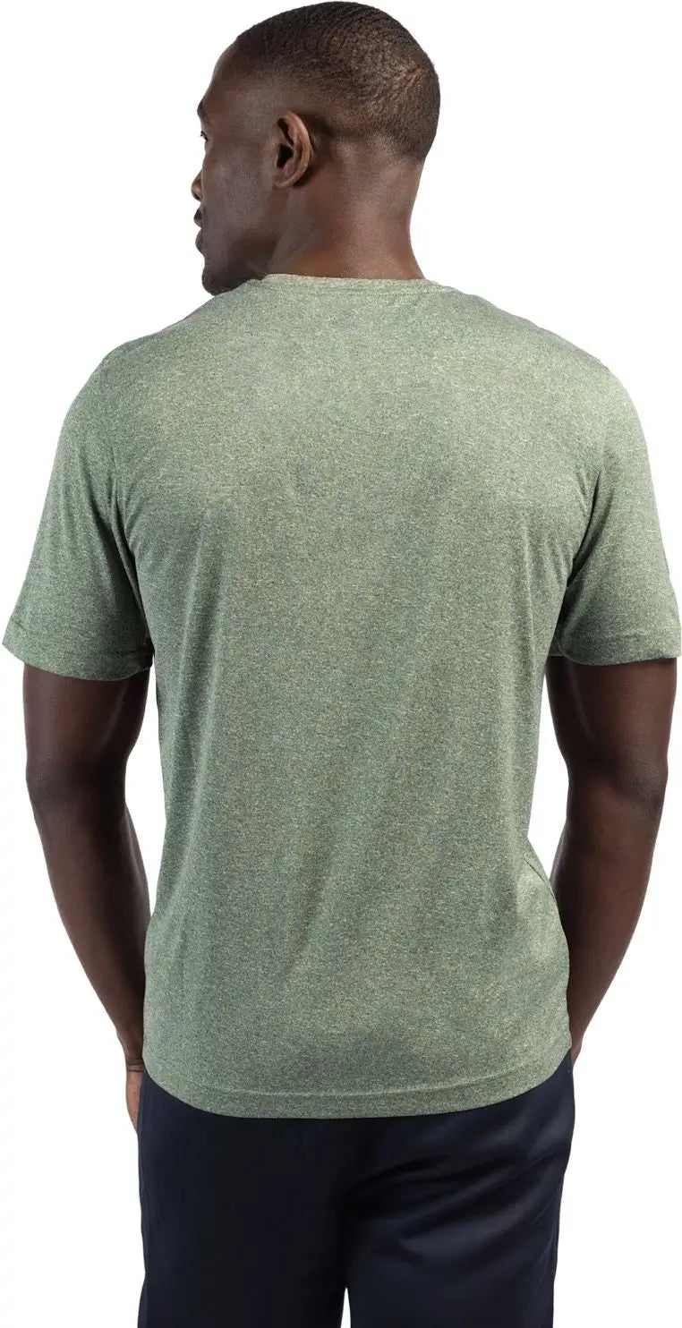 Clique Mqk00094 Charge Active Mens Short Sleeve Tee - Bottle Green Heather