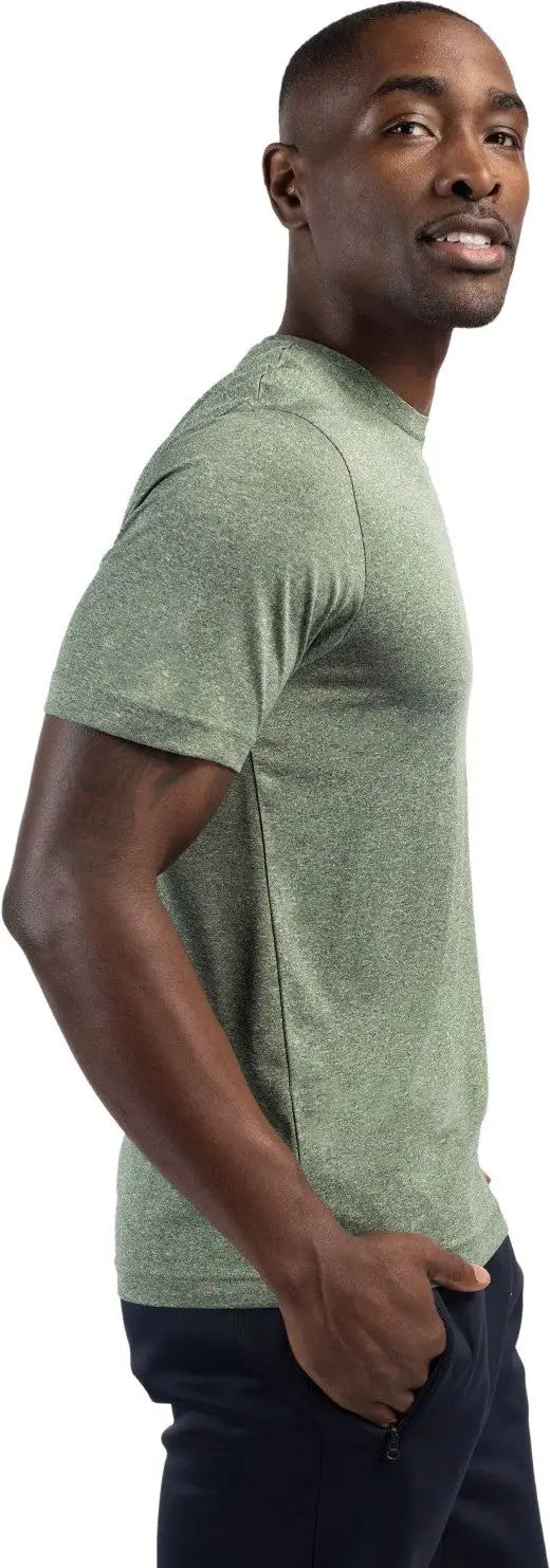 Clique Mqk00094 Charge Active Mens Short Sleeve Tee - Bottle Green Heather