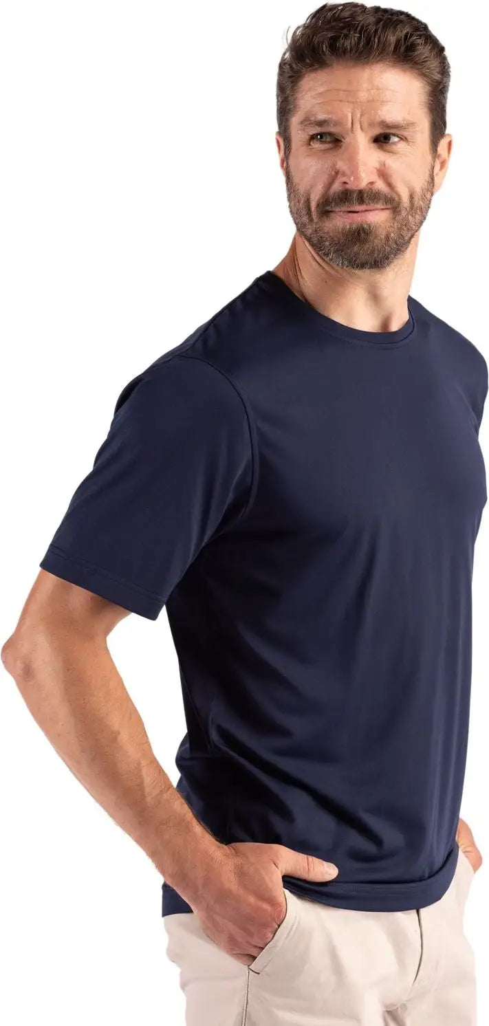 Clique Mqk00094 Charge Active Mens Short Sleeve Tee - Dark Navy