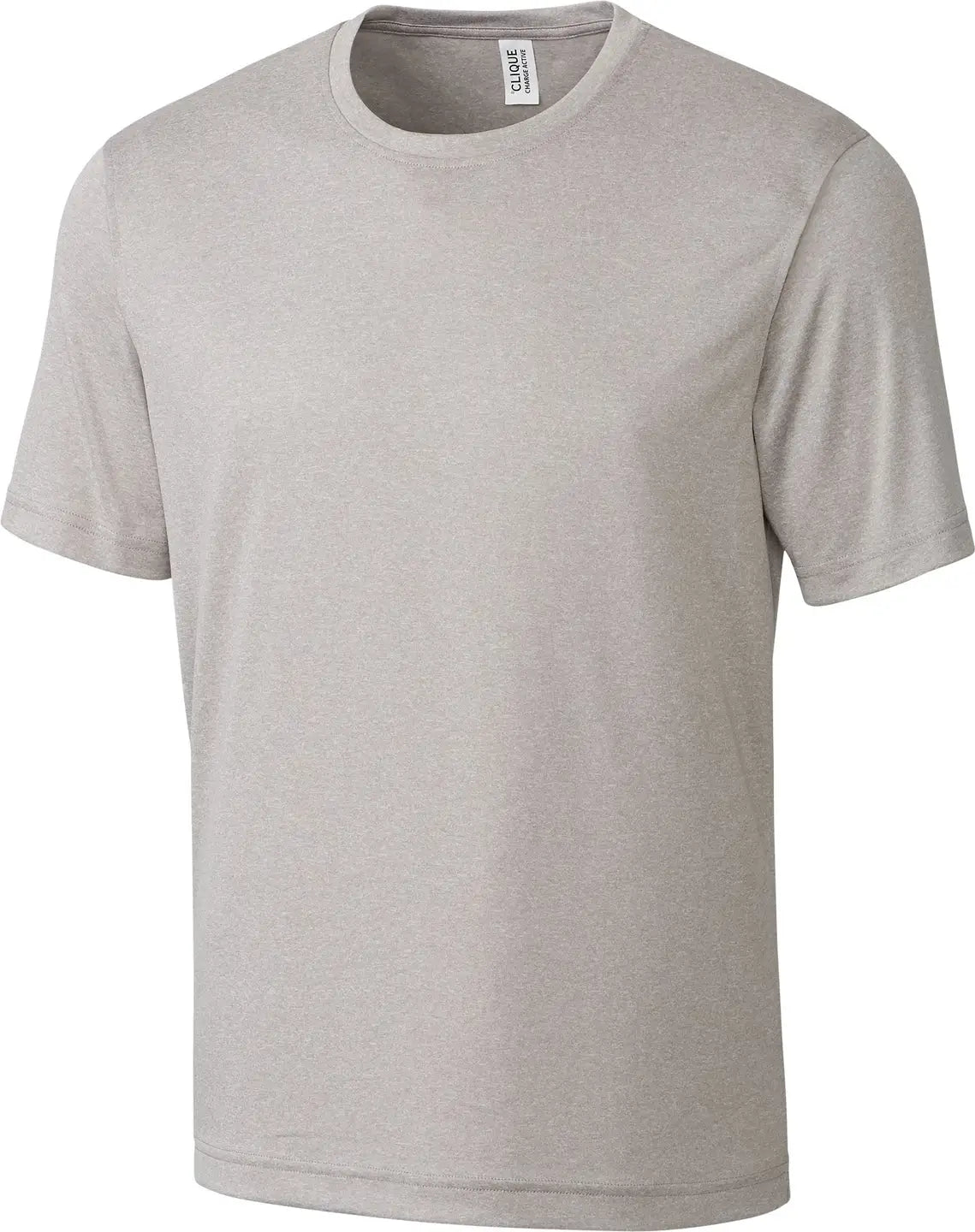 Clique Mqk00094 Charge Active Mens Short Sleeve Tee - Light Gray Heather - Adult s