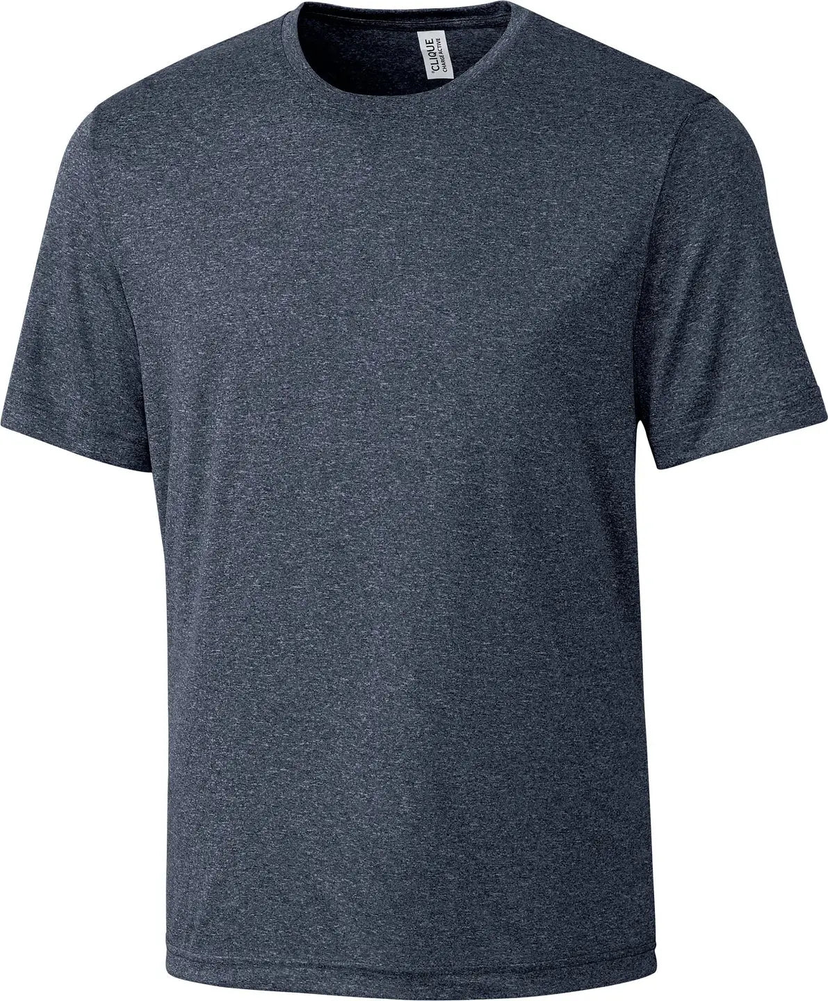 Clique Mqk00094 Charge Active Mens Short Sleeve Tee - Navy Heather
