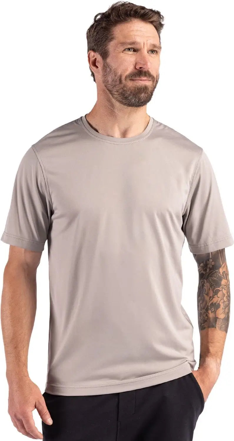 Clique Mqk00094 Charge Active Mens Short Sleeve Tee - Silver Gray