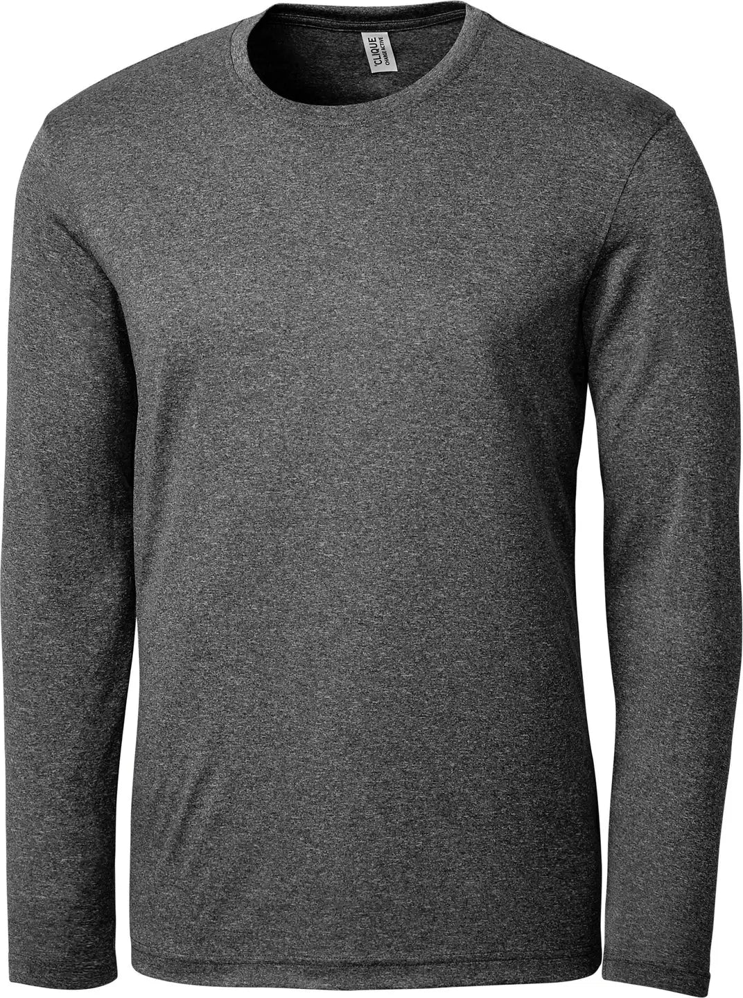 Clique Mqk00095 Charge Active Mens Long Sleeve Tee - Black Heather - Adult s