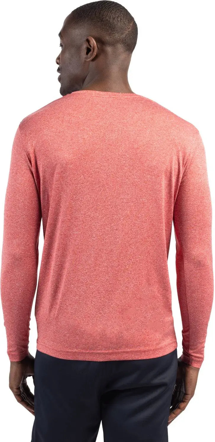 Clique Mqk00095 Charge Active Mens Long Sleeve Tee - Cardinal Red Heather