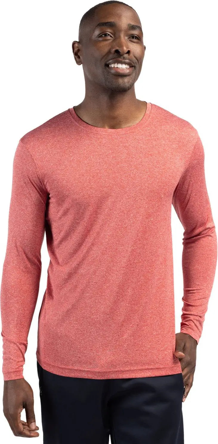 Clique Mqk00095 Charge Active Mens Long Sleeve Tee - Cardinal Red Heather - Adult s