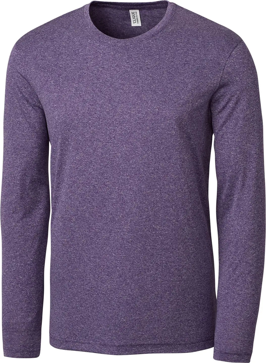 Clique Mqk00095 Charge Active Mens Long Sleeve Tee - College Purple Heather - Adult s