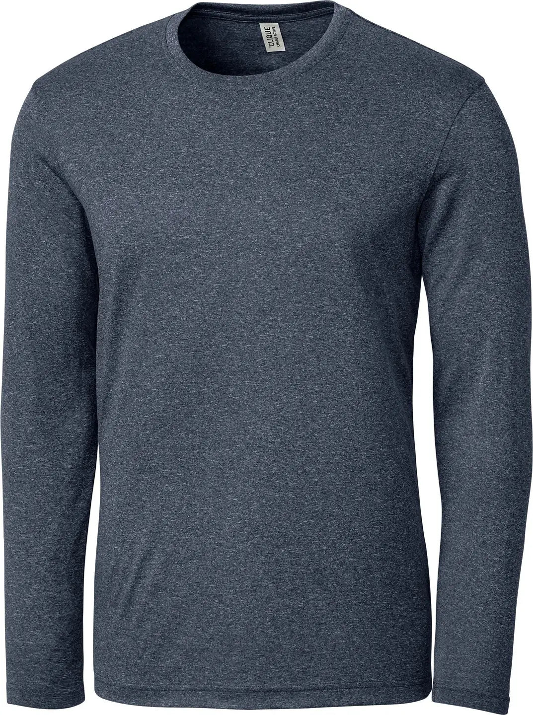 Clique Mqk00095 Charge Active Mens Long Sleeve Tee - Navy Heather - Adult s