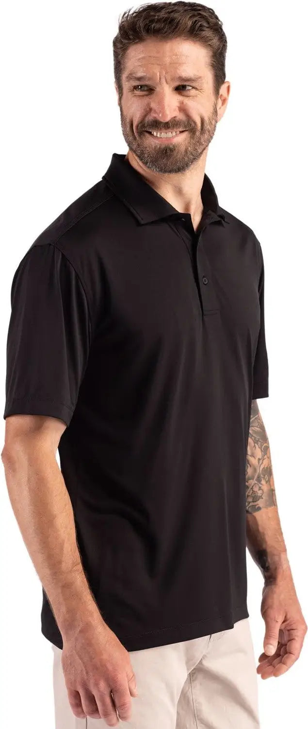 Clique Mqk00096 Charge Active Mens Short Sleeve Polo - Black
