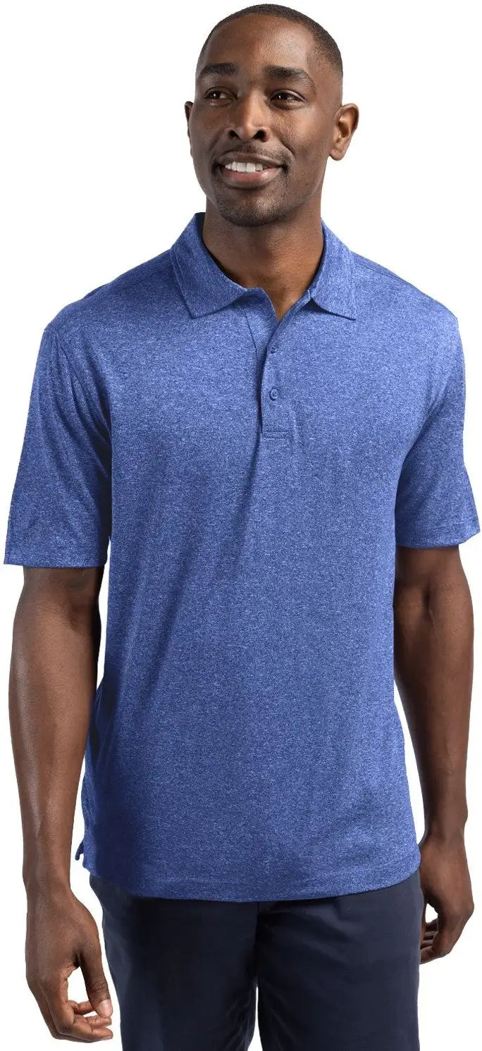 Clique Mqk00096 Charge Active Mens Short Sleeve Polo - Blue Heather - Adult s