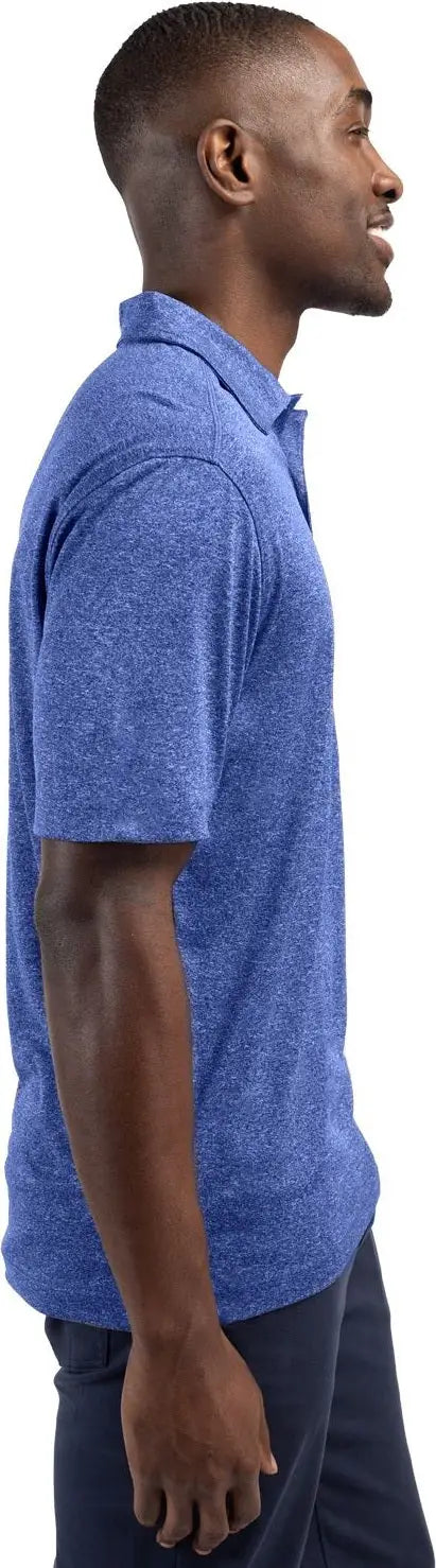 Clique Mqk00096 Charge Active Mens Short Sleeve Polo - Blue Heather