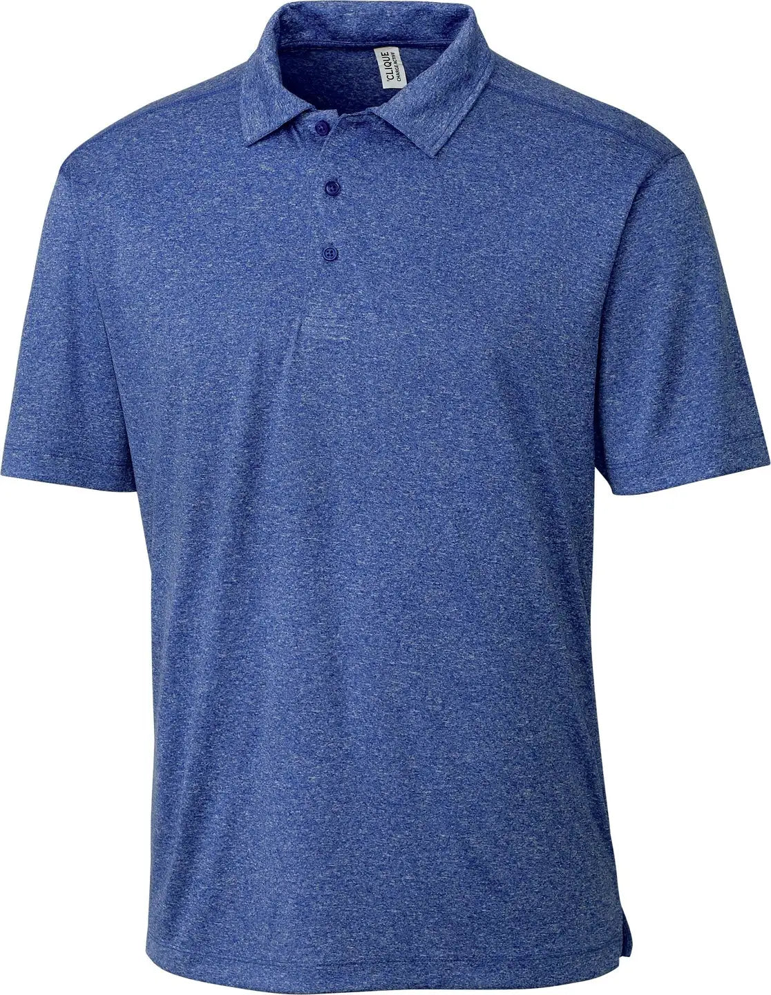 Clique Mqk00096 Charge Active Mens Short Sleeve Polo - Blue Heather