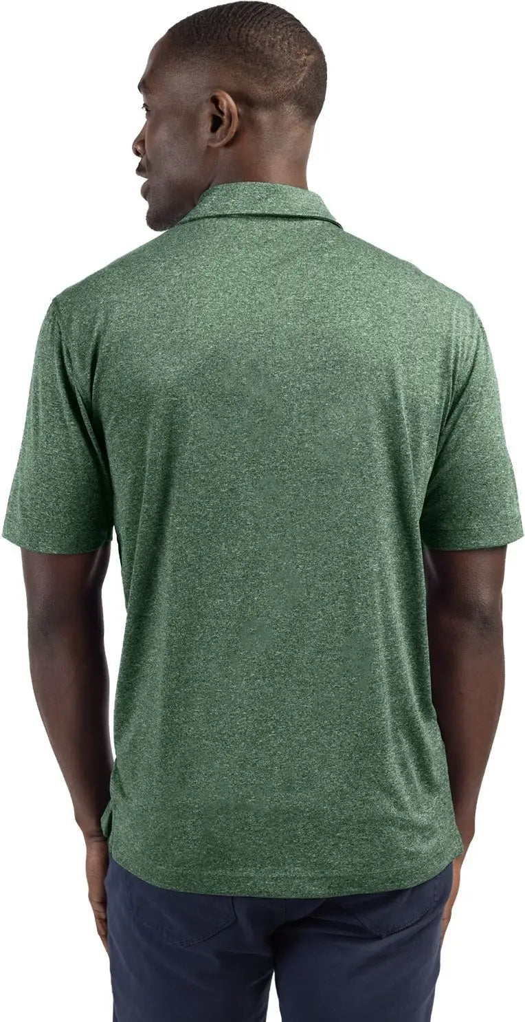 Clique Mqk00096 Charge Active Mens Short Sleeve Polo - Bottle Green Heather