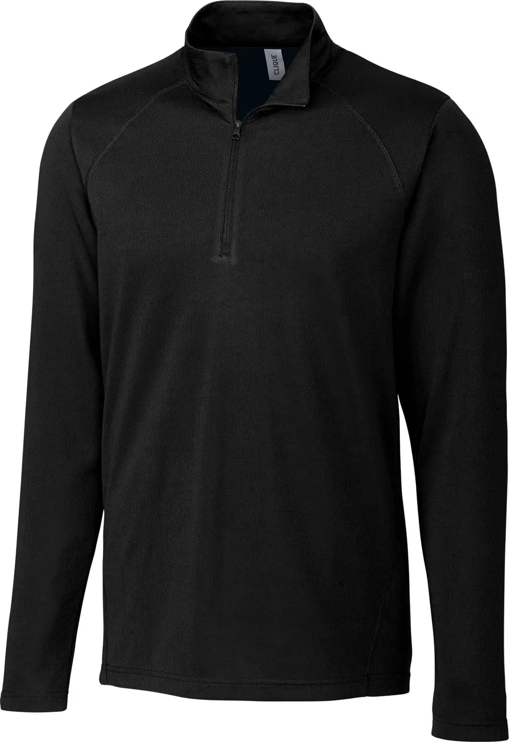 Clique Mqk00098 Ice Pique Mens Half Zip Tech Pullover - Black