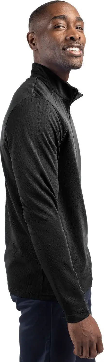 Clique Mqk00098 Ice Pique Mens Half Zip Tech Pullover - Black