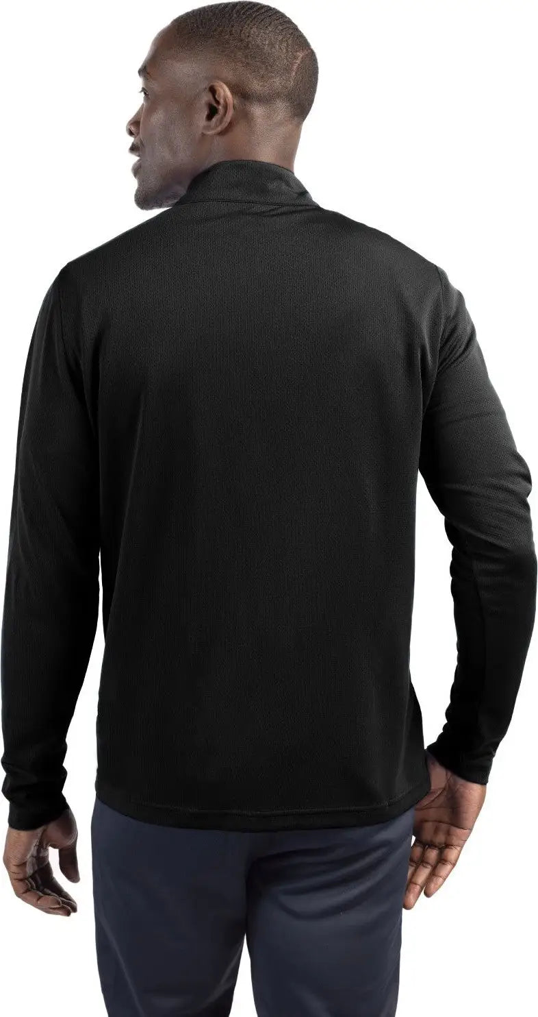 Clique Mqk00098 Ice Pique Mens Half Zip Tech Pullover - Black