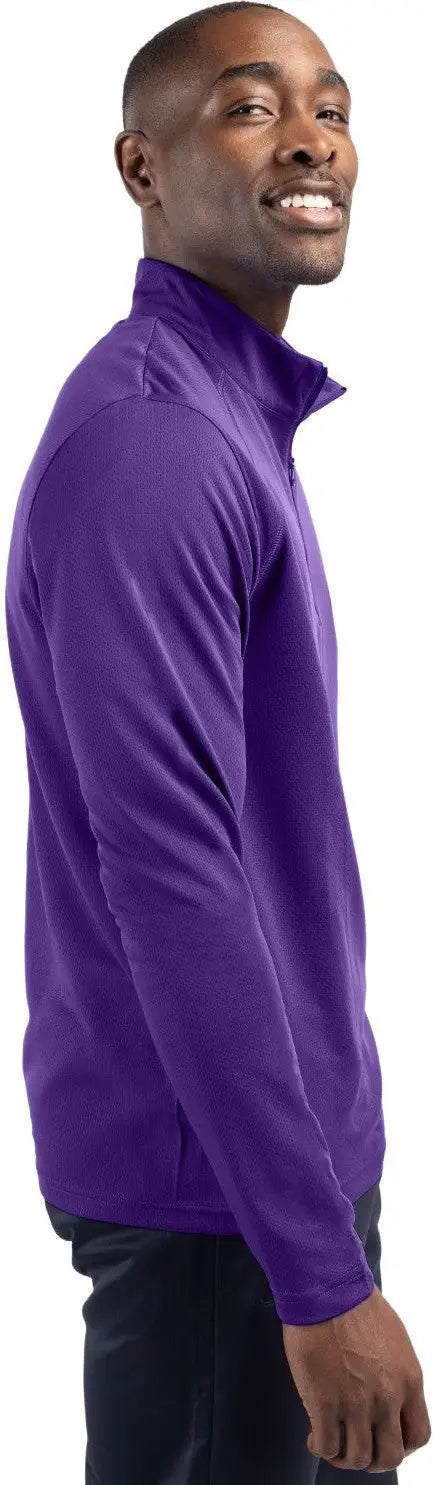 Clique Mqk00098 Ice Pique Mens Half Zip Tech Pullover - College Purple
