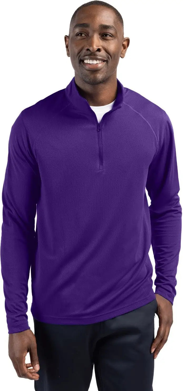 Clique Mqk00098 Ice Pique Mens Half Zip Tech Pullover - College Purple - Adult s