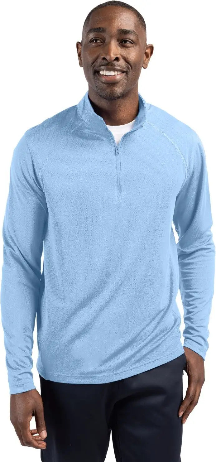 Clique Mqk00098 Ice Pique Mens Half Zip Tech Pullover - Light Blue - Adult s