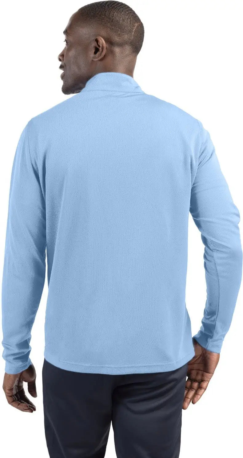 Clique Mqk00098 Ice Pique Mens Half Zip Tech Pullover - Light Blue
