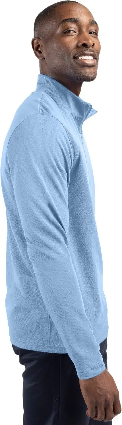 Clique Mqk00098 Ice Pique Mens Half Zip Tech Pullover - Light Blue