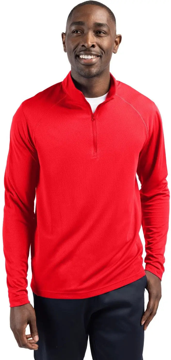 Clique Mqk00098 Ice Pique Mens Half Zip Tech Pullover - Red - Adult s