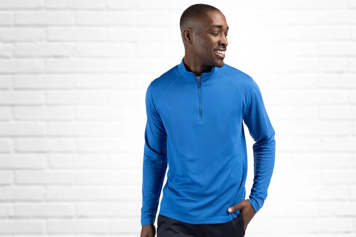Clique Mqk00098 Ice Pique Mens Half Zip Tech Pullover - Royal Blue