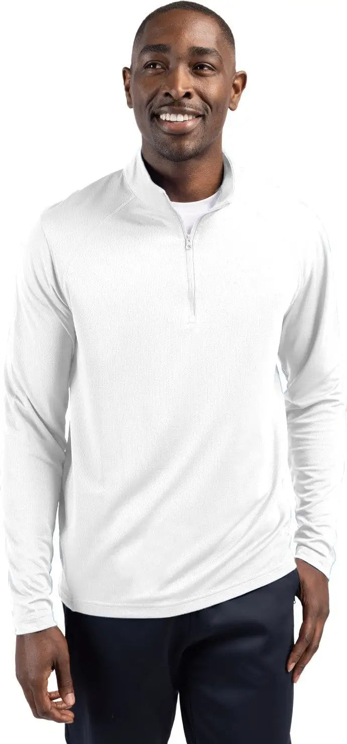 Clique Mqk00098 Ice Pique Mens Half Zip Tech Pullover - White - Adult s