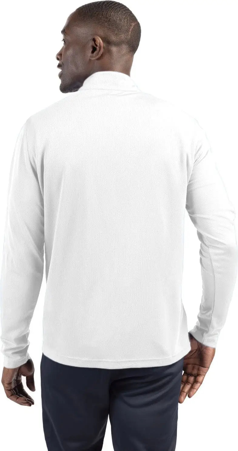 Clique Mqk00098 Ice Pique Mens Half Zip Tech Pullover - White