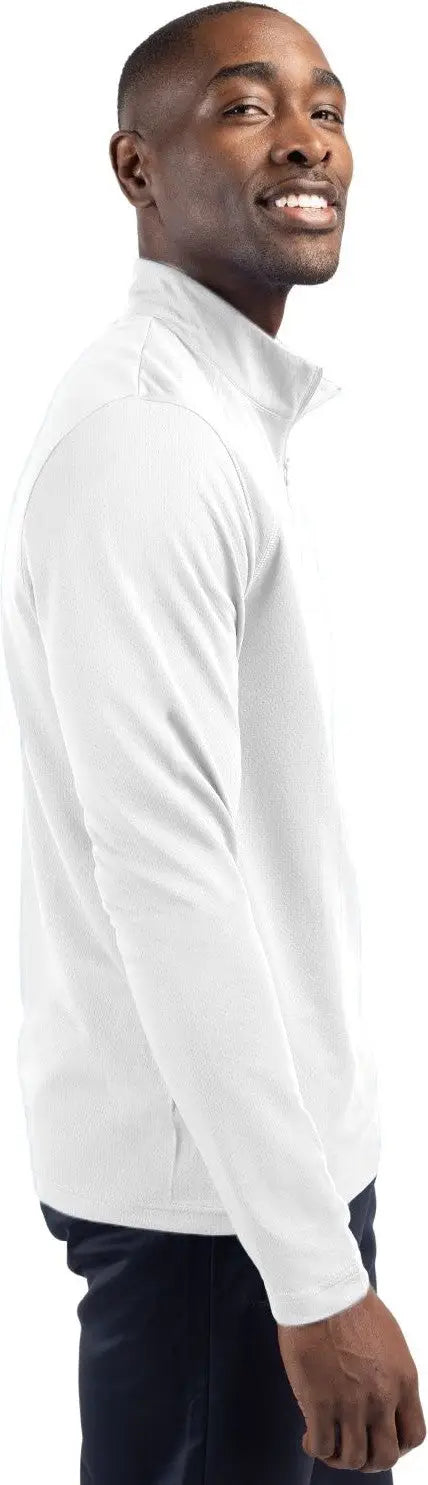 Clique Mqk00098 Ice Pique Mens Half Zip Tech Pullover - White