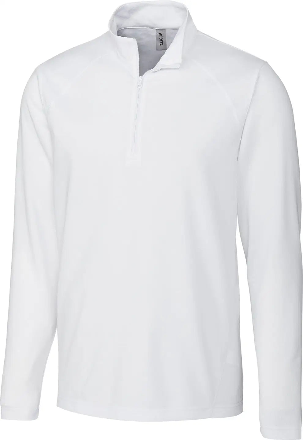 Clique Mqk00098 Ice Pique Mens Half Zip Tech Pullover - White