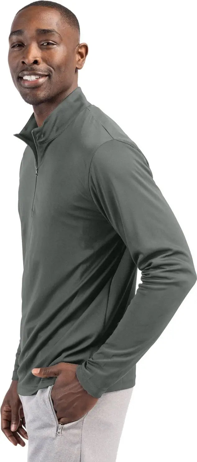 Clique Mqk00099 Spin Eco Performance Half Zip Mens Pullover - Pure Slate